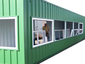 container 40' high cube vetrate
