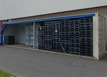 container 40' High cube telone laterale