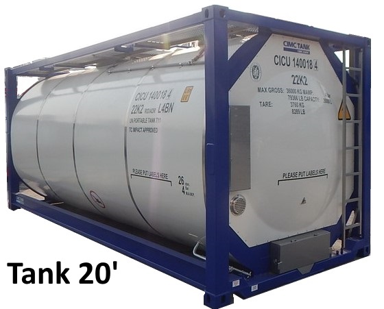 tank container 20' nuove